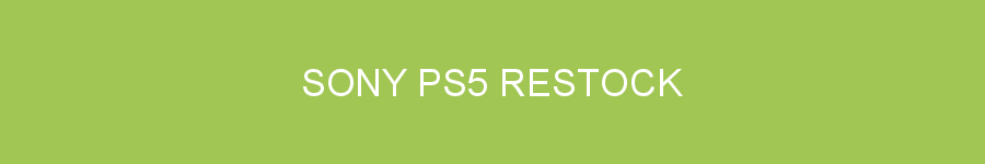 Sony PS5 Restock